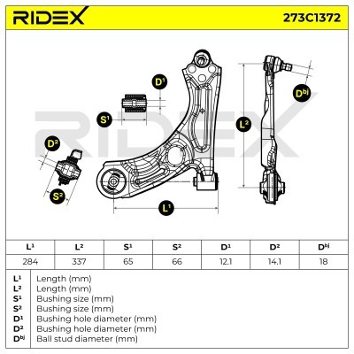 Control Arm RIDEX 273C1372 273C1372 - photo 6