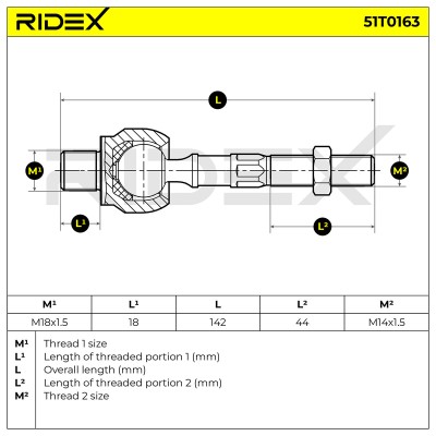 Tie Rod Assembly RIDEX 51T0163 51T0163 - photo 7