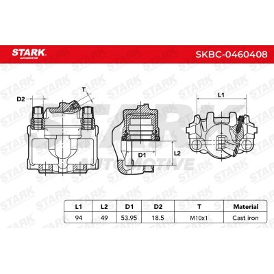 Brake Caliper Stark SKBC-0460408 SKBC-0460408 - photo 3