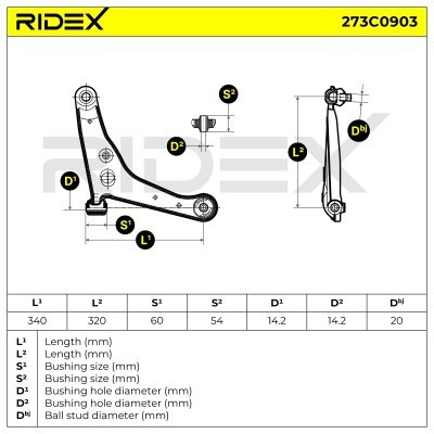 Control Arm RIDEX 273C0903 273C0903 - photo 5
