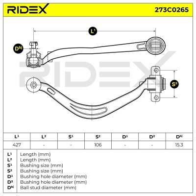 Control Arm RIDEX 273C0265 273C0265 - photo 6