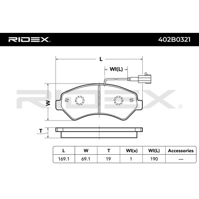 Brake Pads Set RIDEX 402B0321 402B0321 - photo 6
