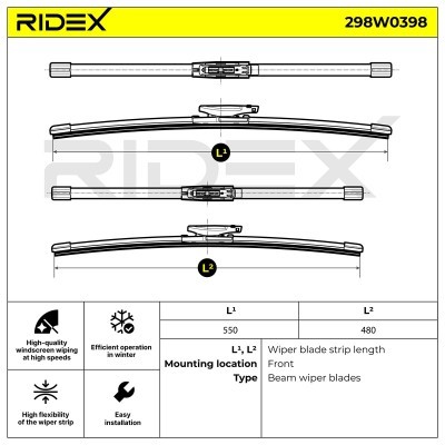 Wiper Blade RIDEX 298W0398 298W0398 - photo 6