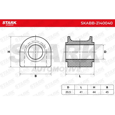 Stabiliser Bar Mounting Stark SKABB-2140040 SKABB-2140040 - photo 6