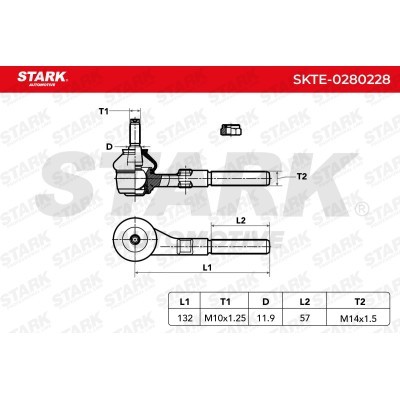 Tie Rod End Stark SKTE-0280228 SKTE-0280228 - photo 5
