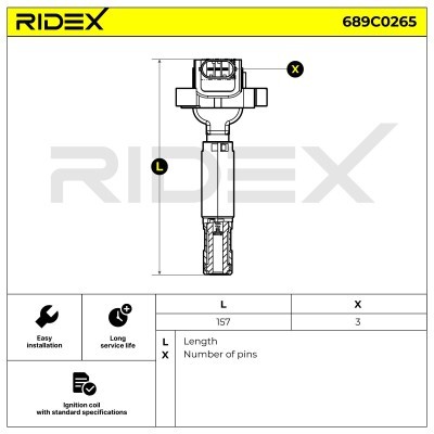Ignition Coil RIDEX 689C0265 689C0265 - photo 3