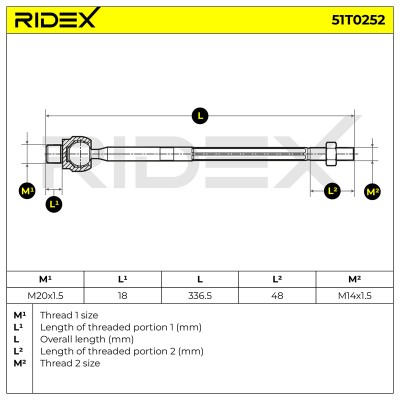 Tie Rod Assembly RIDEX 51T0252 51T0252 - photo 6