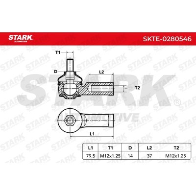 Tie Rod End Stark SKTE-0280546 SKTE-0280546 - photo 5