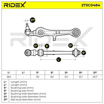 Control Arm RIDEX 273C0484 273C0484 - photo 9