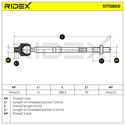Tie Rod Assembly RIDEX 51T0800 51T0800 - photo 5