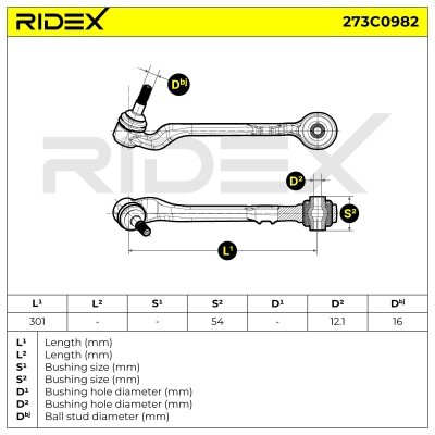 Control Arm RIDEX 273C0982 273C0982 - photo 6