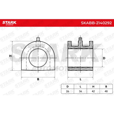 Stabiliser Bar Mounting Stark SKABB-2140292 SKABB-2140292 - photo 5