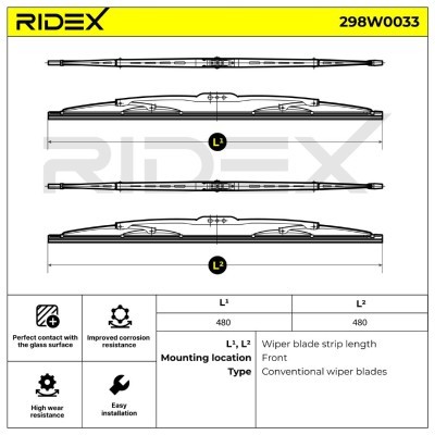 Wiper Blade RIDEX 298W0033 298W0033 - photo 5