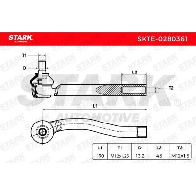 Tie Rod End Stark SKTE-0280361 SKTE-0280361 - photo 4