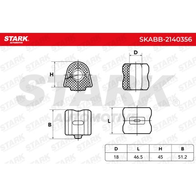 Stabiliser Bar Mounting Stark SKABB-2140356 SKABB-2140356 - photo 6