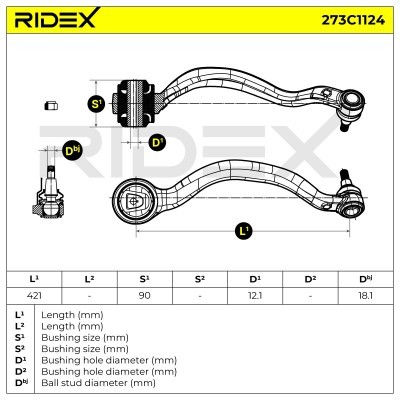 Control Arm RIDEX 273C1124 273C1124 - photo 6