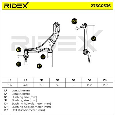 Control Arm RIDEX 273C0336 273C0336 - photo 3