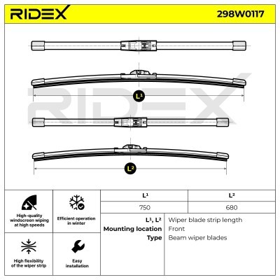 Wiper Blade RIDEX 298W0117 298W0117 - photo 8