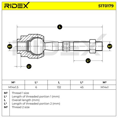 Tie Rod Assembly RIDEX 51T0179 51T0179 - photo 5