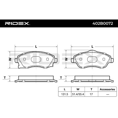 Brake Pads Set RIDEX 402B0072 402B0072 - photo 5