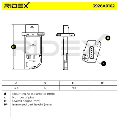 Air Mass Sensor RIDEX 3926A0162 3926A0162 - photo 6