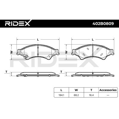 Brake Pads Set RIDEX 402B0809 402B0809 - photo 6