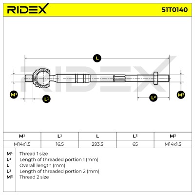 Tie Rod Assembly RIDEX 51T0140 51T0140 - photo 6