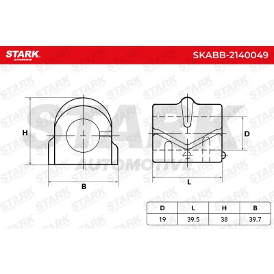Stabiliser Bar Mounting Stark SKABB-2140049 SKABB-2140049 - photo 6