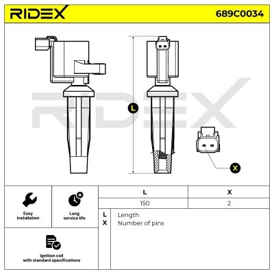 Ignition Coil RIDEX 689C0034 689C0034 - photo 4