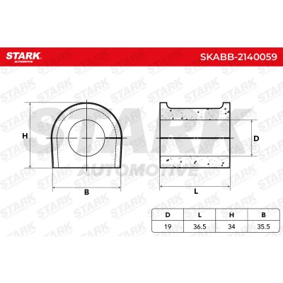 Stabiliser Bar Mounting Stark SKABB-2140059 SKABB-2140059 - photo 5