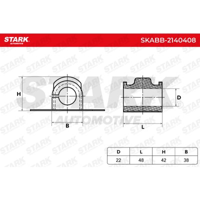 Stabiliser Bar Mounting Stark SKABB-2140408 SKABB-2140408 - photo 5