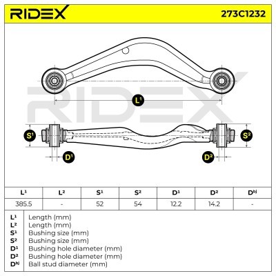 Control Arm RIDEX 273C1232 273C1232 - photo 8