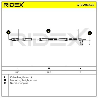 ABS Sensor RIDEX 412W0242 412W0242 - photo 6