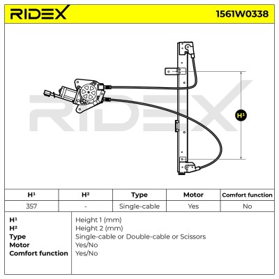 Window Regulator RIDEX 1561W0338 1561W0338 - photo 9