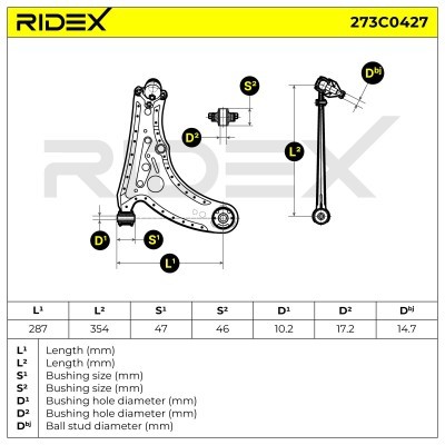 Control Arm RIDEX 273C0427 273C0427 - photo 4