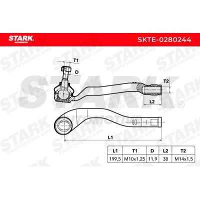 Tie Rod End Stark SKTE-0280244 SKTE-0280244 - photo 6