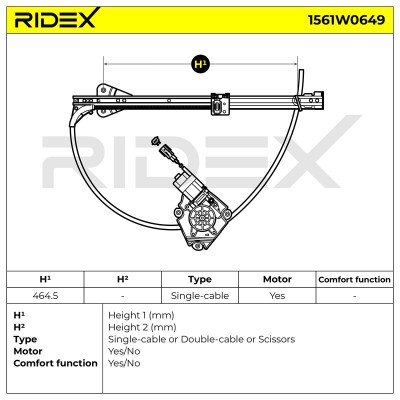 Window Regulator RIDEX 1561W0649 1561W0649 - photo 5
