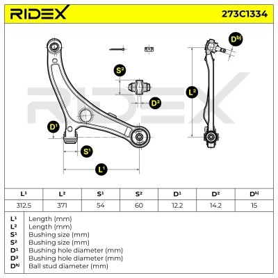 Control Arm RIDEX 273C1334 273C1334 - photo 5