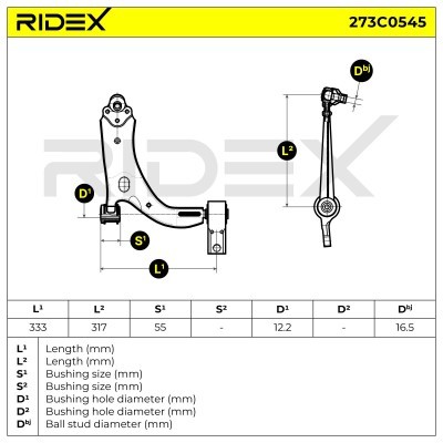 Control Arm RIDEX 273C0545 273C0545 - photo 5