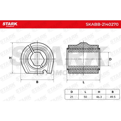 Stabiliser Bar Mounting Stark SKABB-2140270 SKABB-2140270 - photo 5