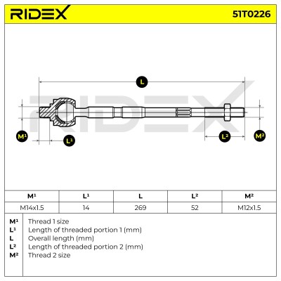 Tie Rod Assembly RIDEX 51T0226 51T0226 - photo 6