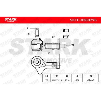 Tie Rod End Stark SKTE-0280276 SKTE-0280276 - photo 5