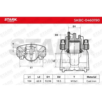 Brake Caliper Stark SKBC-0460190 SKBC-0460190 - photo 3