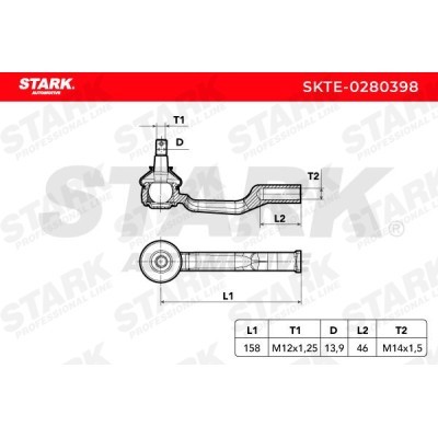Tie Rod End Stark SKTE-0280398 SKTE-0280398 - photo 6