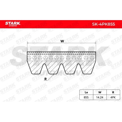 V-Ribbed Belt Stark SK-4PK855 SK-4PK855 - photo 5