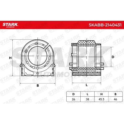 Stabiliser Bar Mounting Stark SKABB-2140431 SKABB-2140431 - photo 5