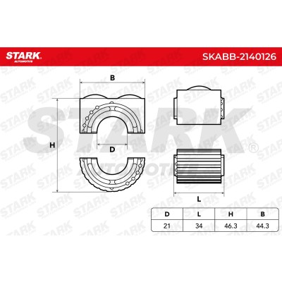Stabiliser Bar Mounting Stark SKABB-2140126 SKABB-2140126 - photo 4
