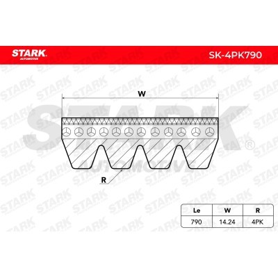 V-Ribbed Belt Stark SK-4PK790 SK-4PK790 - photo 5