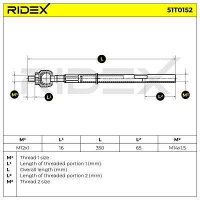 Tie Rod Assembly RIDEX 51T0152 51T0152 - photo 5