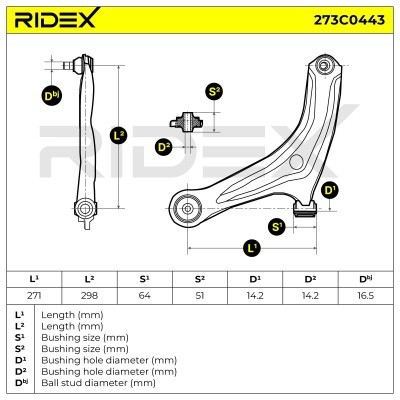 Control Arm RIDEX 273C0443 273C0443 - photo 8